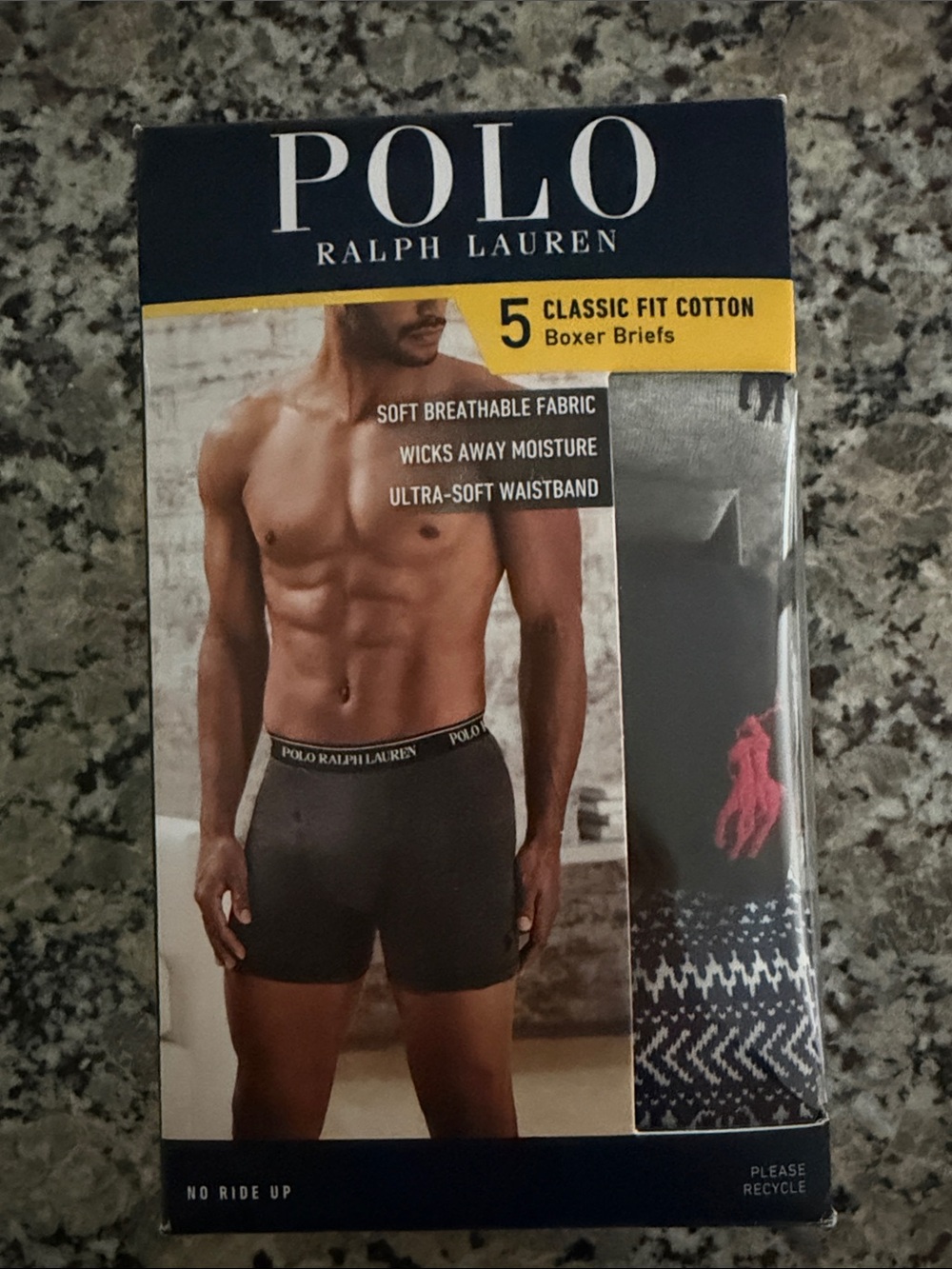 Polo by Ralph Lauren Black Boxer Briefs with Pink Logo Accent (5 total)